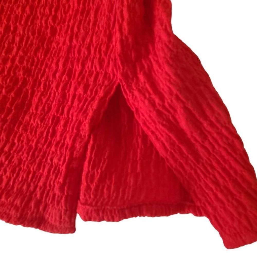 Multiples Womens Red Button Front Long Sleeve Blo… - image 6